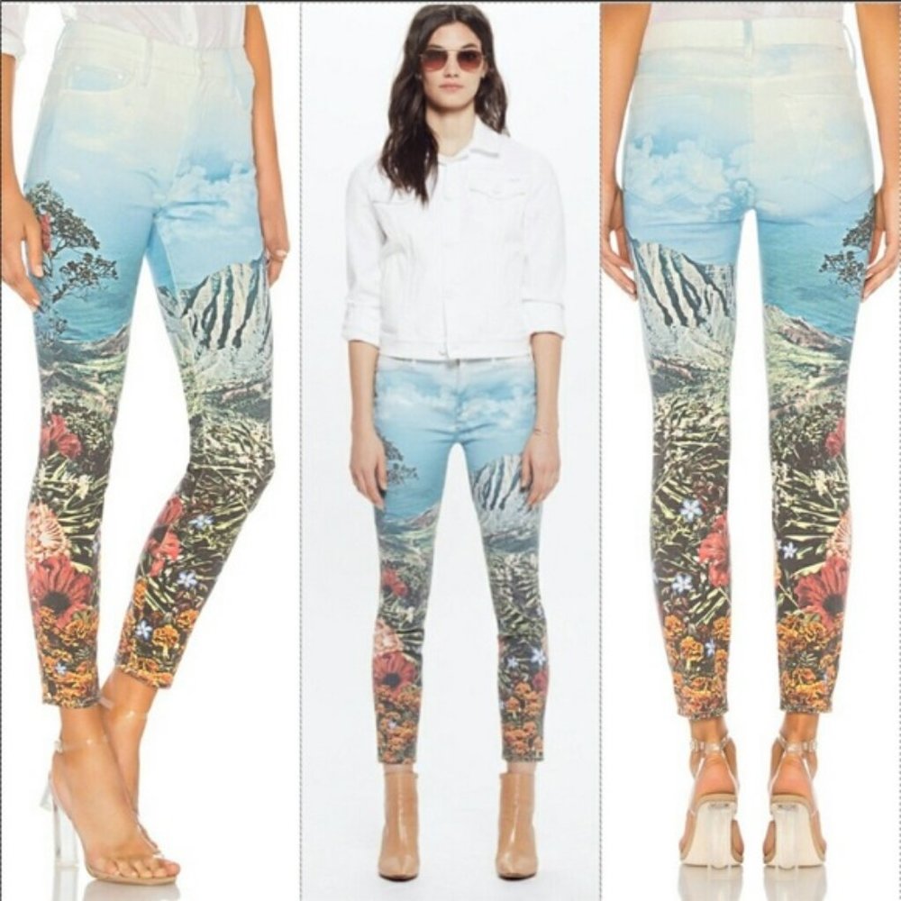 MOTHER Looker Skinny Ankle Crop Jeans Paradise 26